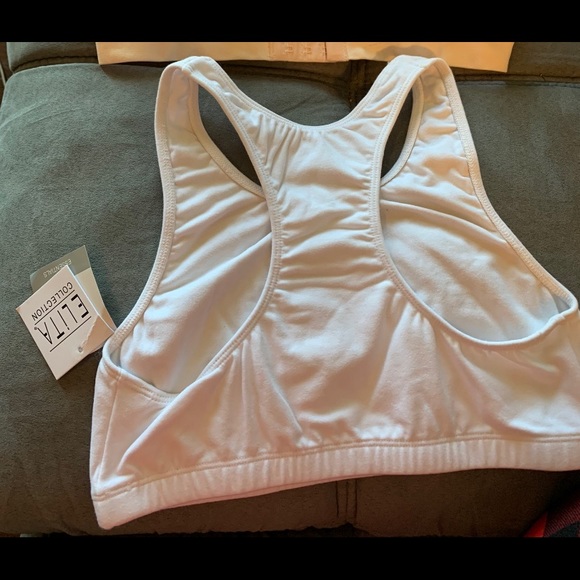 NWT elita collection white sports bra - Picture 2 of 2